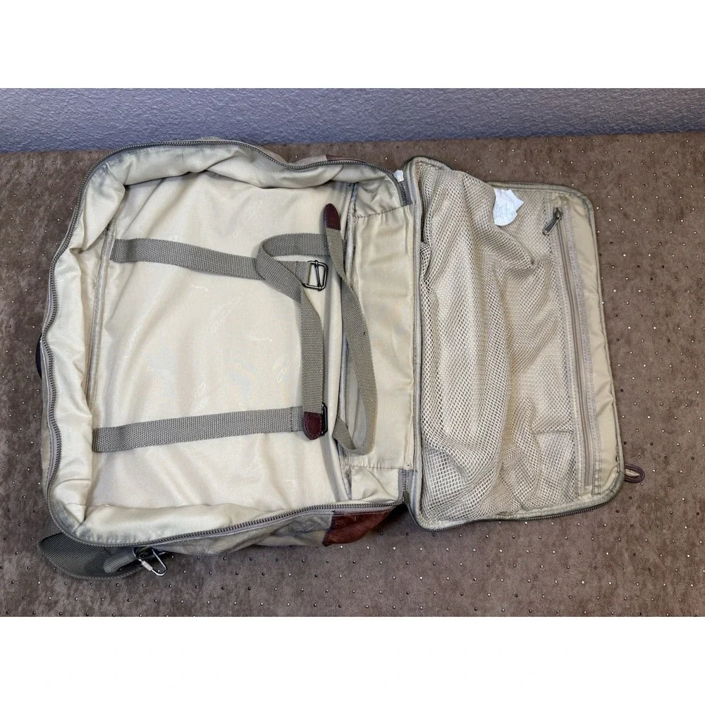 Bob Timberlake Messenger Carry On Laptop Overnight Canvas Leather‎ Luggage Bag